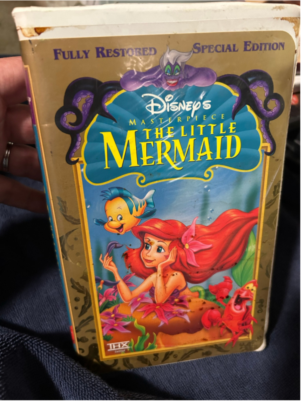 Disney The Little Mermaid VHS Tape Special Edition Gold Blue One Size